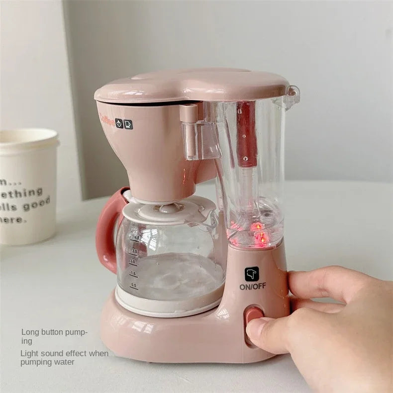 Mini Household Appliances Kitchen Toys Pretend Play Set with Coffee Maker Water Dispenser and Toaster for Kids Boys Girls Gifts