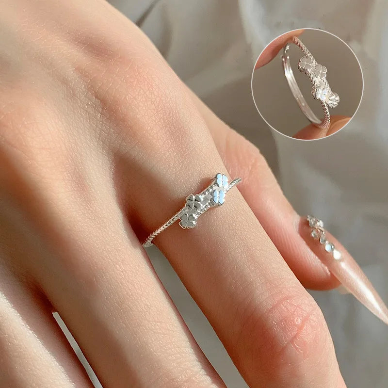 Sam Panda 925 Sterling Rings for Women Fashion Geometric Handmade Irregular Gold Star Ring Simple Fine Jelwery  Christmas Gift