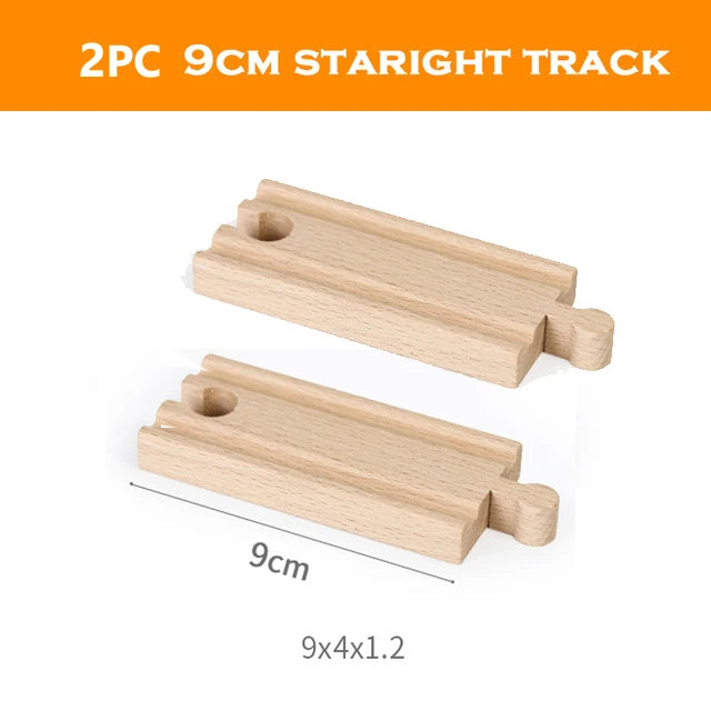 Wooden Train Track Racing Railway Toys All Kinds Wooden Track Accessories Fit for Biro Wood Tracks Toys for Children Gift