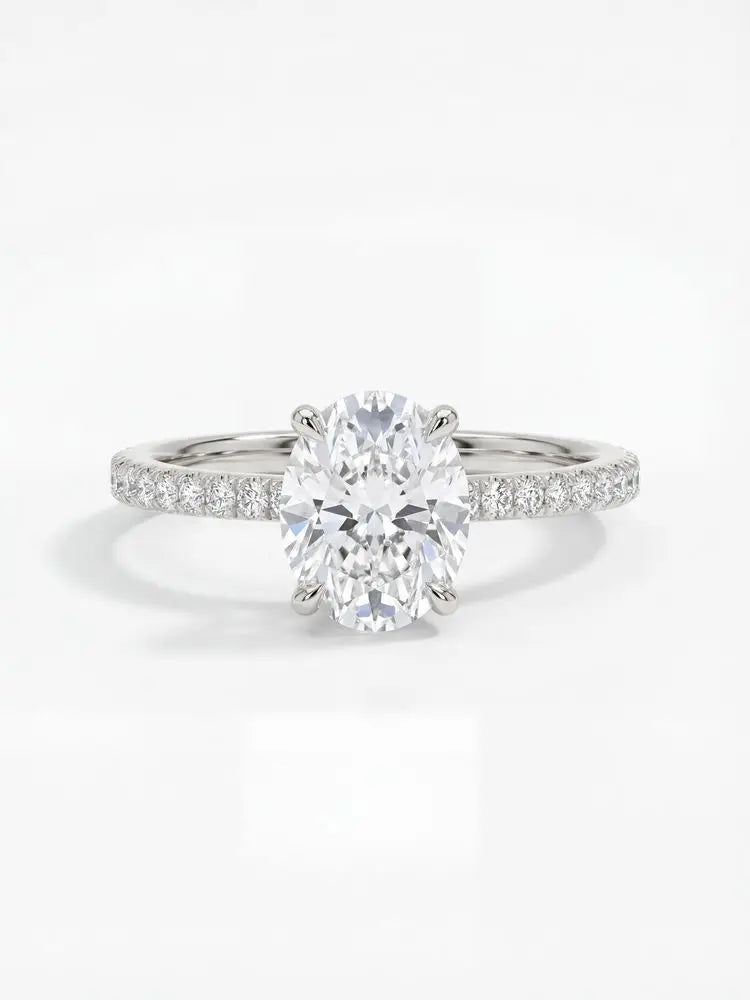 925 Sterling Silve Zirconia 1-4.5CT Gorgeous Shiny Oval Stone Ring For Women Engagement Wedding Luxury High Quality Fine Jewelry