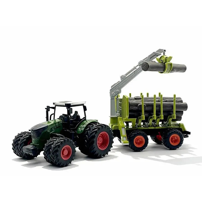 Large Scale Tractor Toys DIY Farmer Car Playset Toy Transport Trailer Engineering Birthday Gifts