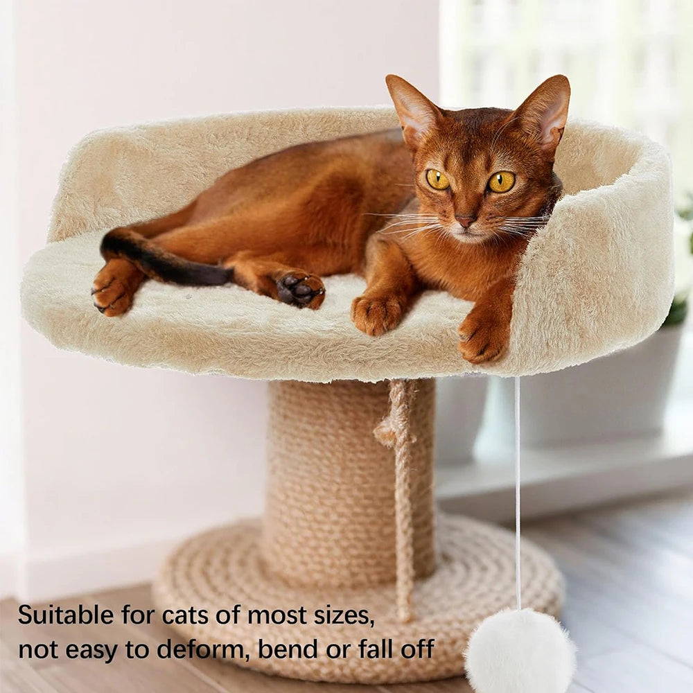 35cm Soft Plush Cat Tree Replacement Platform, Universal Cat Tree Accessories with Hanging and Installation Tools