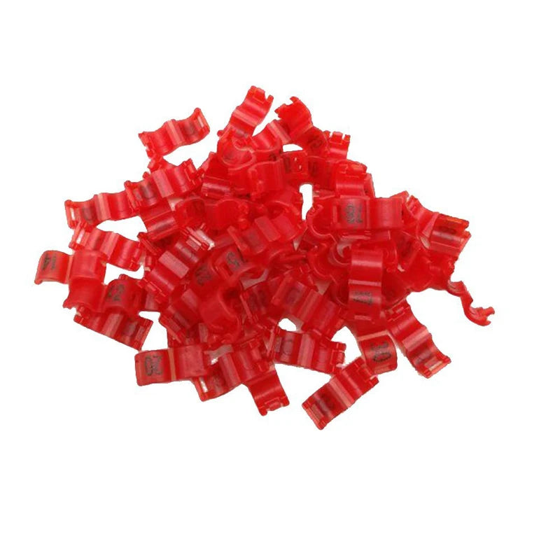 100Pcs Bird clip ring 2.7mm 3mm 4mm 4.5mm 5mm Plastic foot rings Colorful birds, Acacia birds pigeon All kinds of bird foot ring
