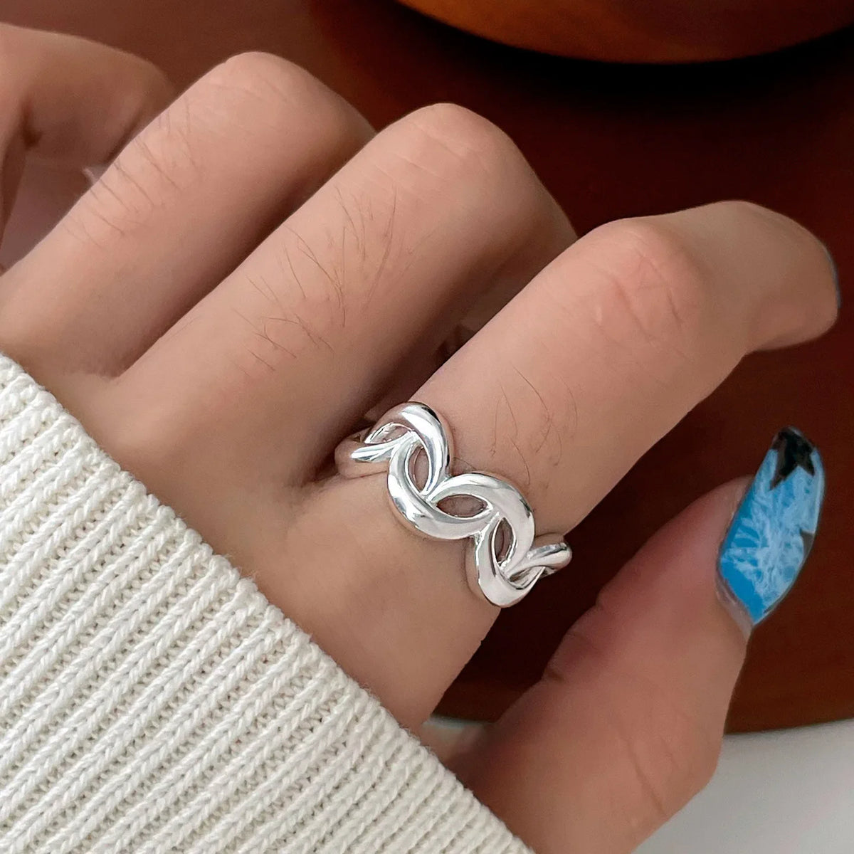 Sam Panda 925 Sterling Rings for Women Fashion Geometric Handmade Irregular Gold Star Ring Simple Fine Jelwery  Christmas Gift