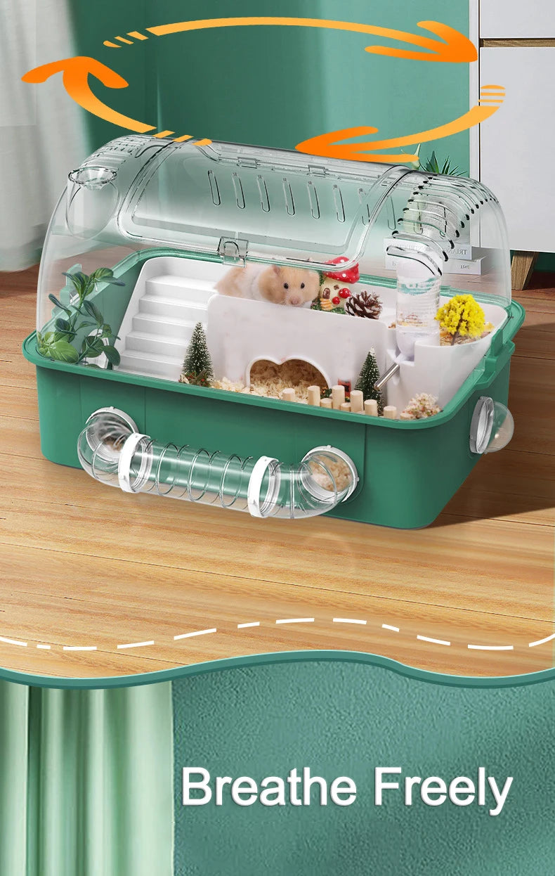 DIY Tunnel Cage Hamster Cage Hamster Hose Tubing Toy Fun Platform Pet Home Drinking Water Bottle For Golden Hamster Fun Tunnel