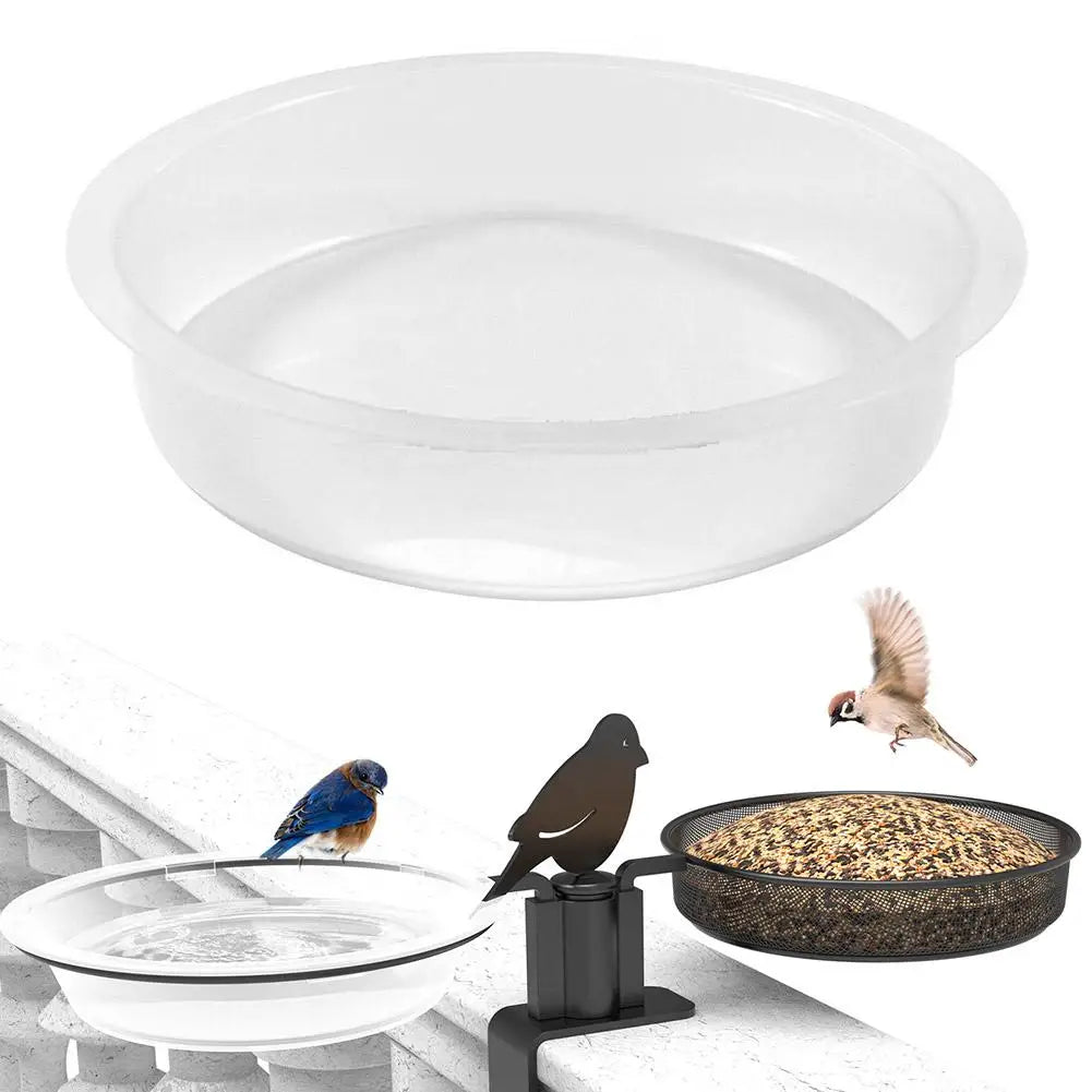 Outdoor Garden Hummingbird Water Dish Tray Replacement Plastic Birdbath Bowl Wild Bird Feeding Station Drinker Water Feeding