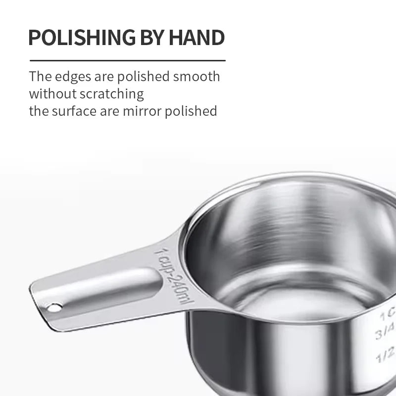 stainless steel measuring cup and spoon  Teaspoon measuring tools for cooking and baking