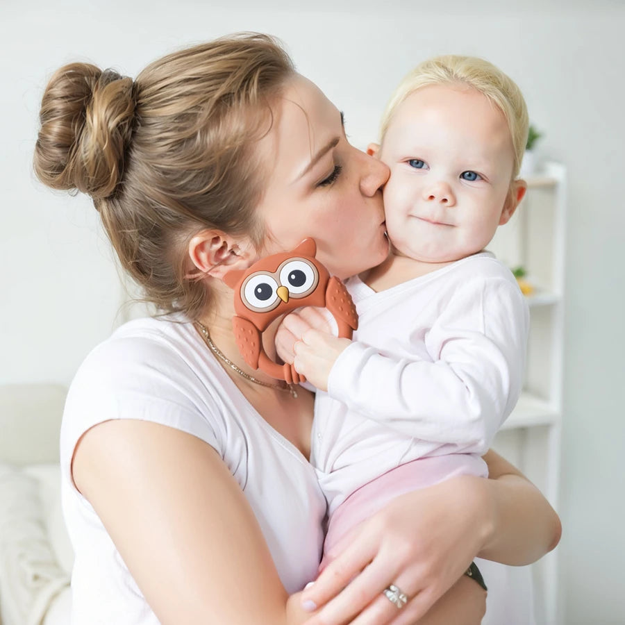 1PC Baby Silicone Teether Toys Food Grade Silicone Teething Animal Dental Teething Goods for Newborn Soothing Nursing Toys