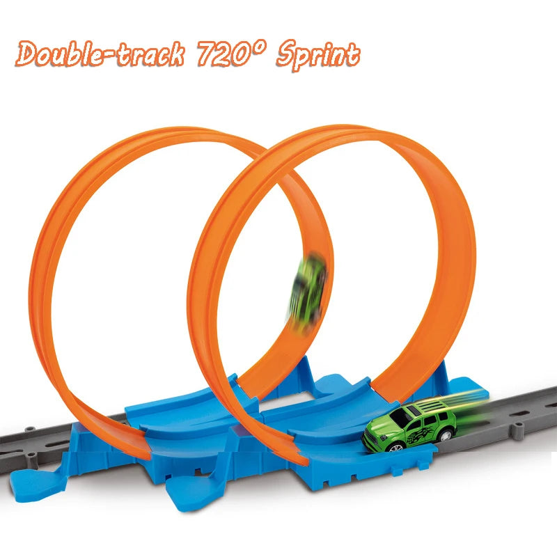 Flexible Race Car Ramp Track Kid Toy Set DIY  Assembled Turborace Track Portable Travel Toy Catapult Rail Racing Roll Race Track