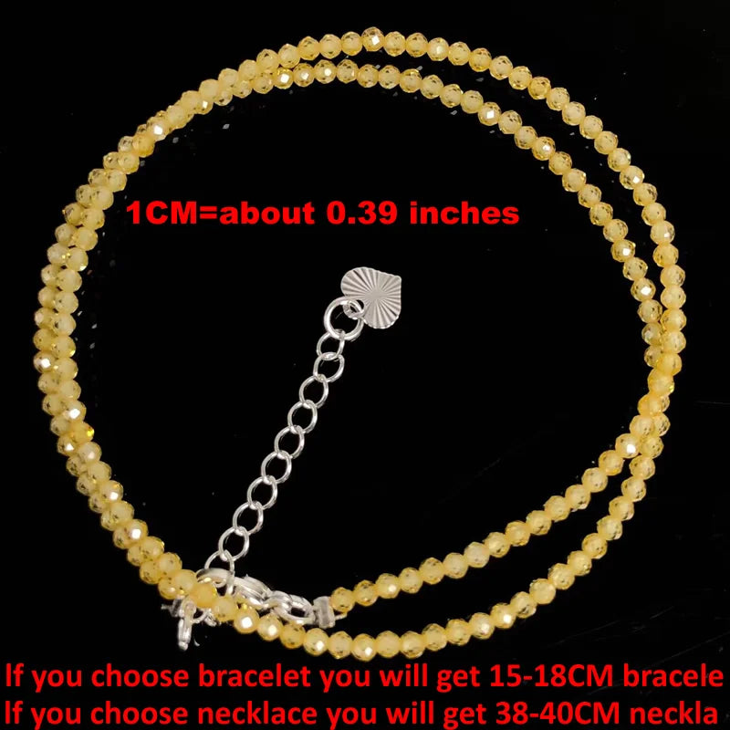 Fashion Women Bracelet necklace 2-3mm mini Cut angle beads tourmaline agate zircon natural pearl crystal Beaded Jewelry gift