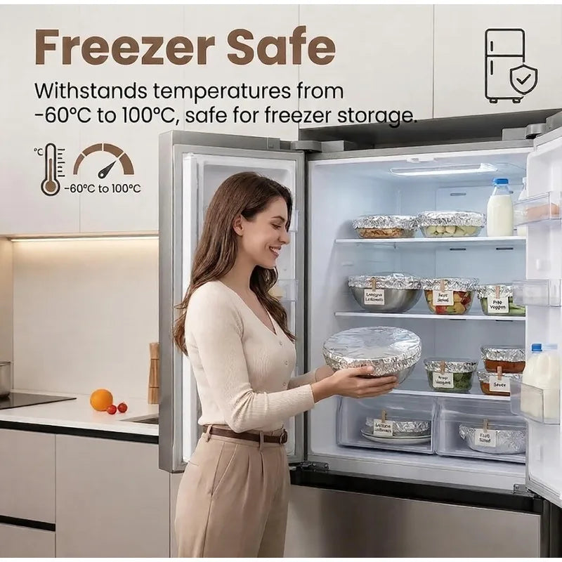 Aluminum Foil Keep Warm Covers Dining Table Food Preservation Cover Microwave Oven Heating Waterproof Oil Proof Kitchen Tools