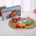 Wooden Rail Car Toy Children's Train Puzzle Assembly Early Education Toy Boy and Girl Birthday Gift Set