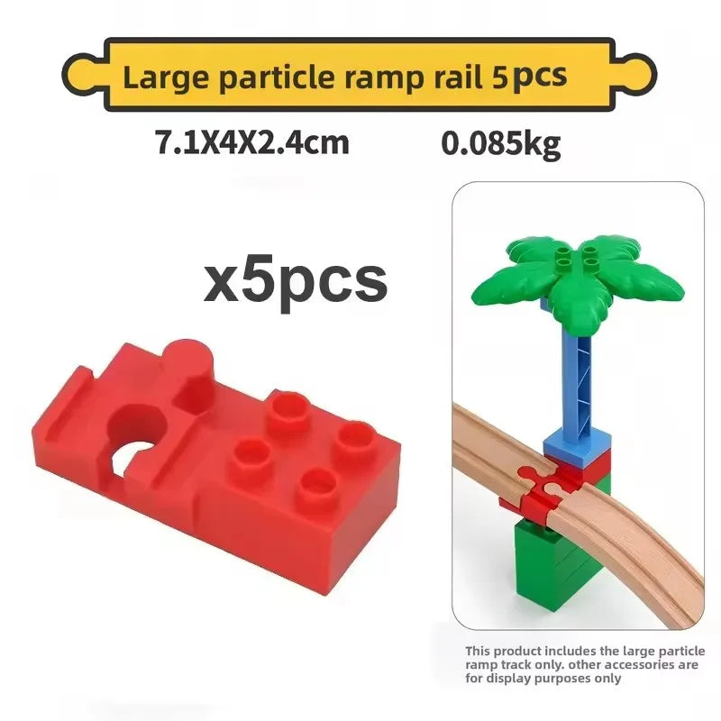 All Kinds Connectors Wooden Train Track Accessories Universal Plastic Building Blocks Adapters Fit for Brand Wooden Track Toys