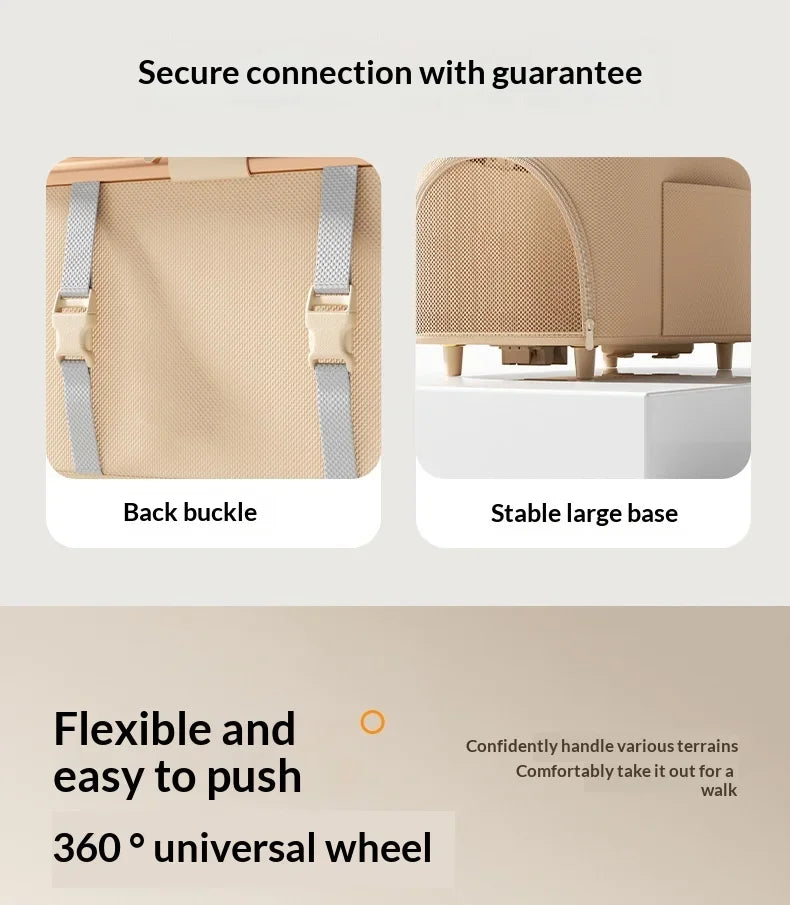2026 New One Click Foldable Pet Stroller Portable Separable Light Weight Universal Outdoor Travel for Cats and Dogs Pet Stroller