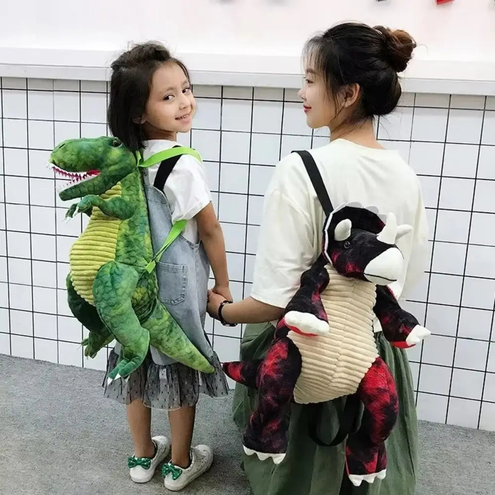 Creative Cartoon Dinosaur Backpack Simulation Dinosaur Large Capacity Plush Dinosaur Doll Adjustable Straps 40cm