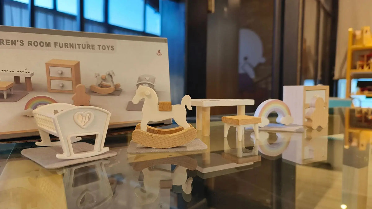 Wooden Play House Toy Set Mini Dollhouse Simulated Furniture Decoration Set Bedroom Kitchen Items Table And Chairs Accessorie
