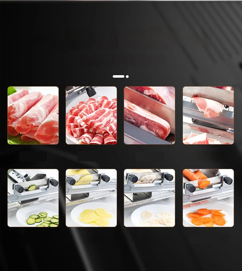 GIANXI Pork Belly Vegetable Slicer Frozen Meat Processor Cutting Machine Mutton Rolls Cutter Fruit Easy Slicer Kitchen Accessory