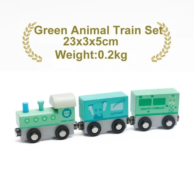 1pcs Magnetic Train Toys Wooden Train Locomotive Car Truck Railway Accessories Fit for Wooden Tracks Toys Gifts