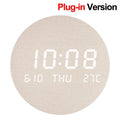 LED Digital Wall Clock Temperature Date Time Multi-function Display Living Room Home Bedroom Silent Clock Fashion Wall Clock