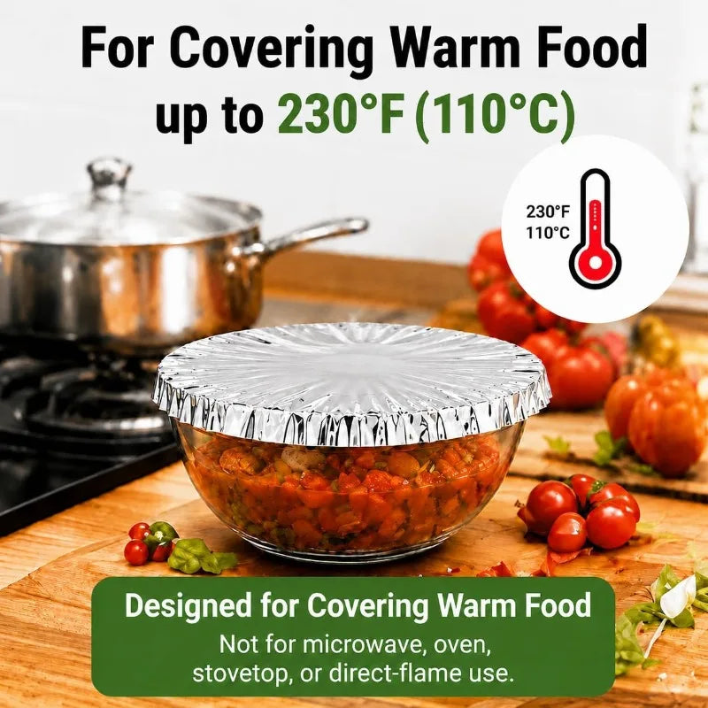 Aluminum Foil Keep Warm Covers Dining Table Food Preservation Cover Microwave Oven Heating Waterproof Oil Proof Kitchen Tools