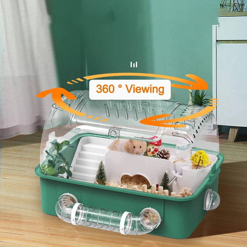 DIY Tunnel Cage Hamster Cage Hamster Hose Tubing Toy Fun Platform Pet Home Drinking Water Bottle For Golden Hamster Fun Tunnel
