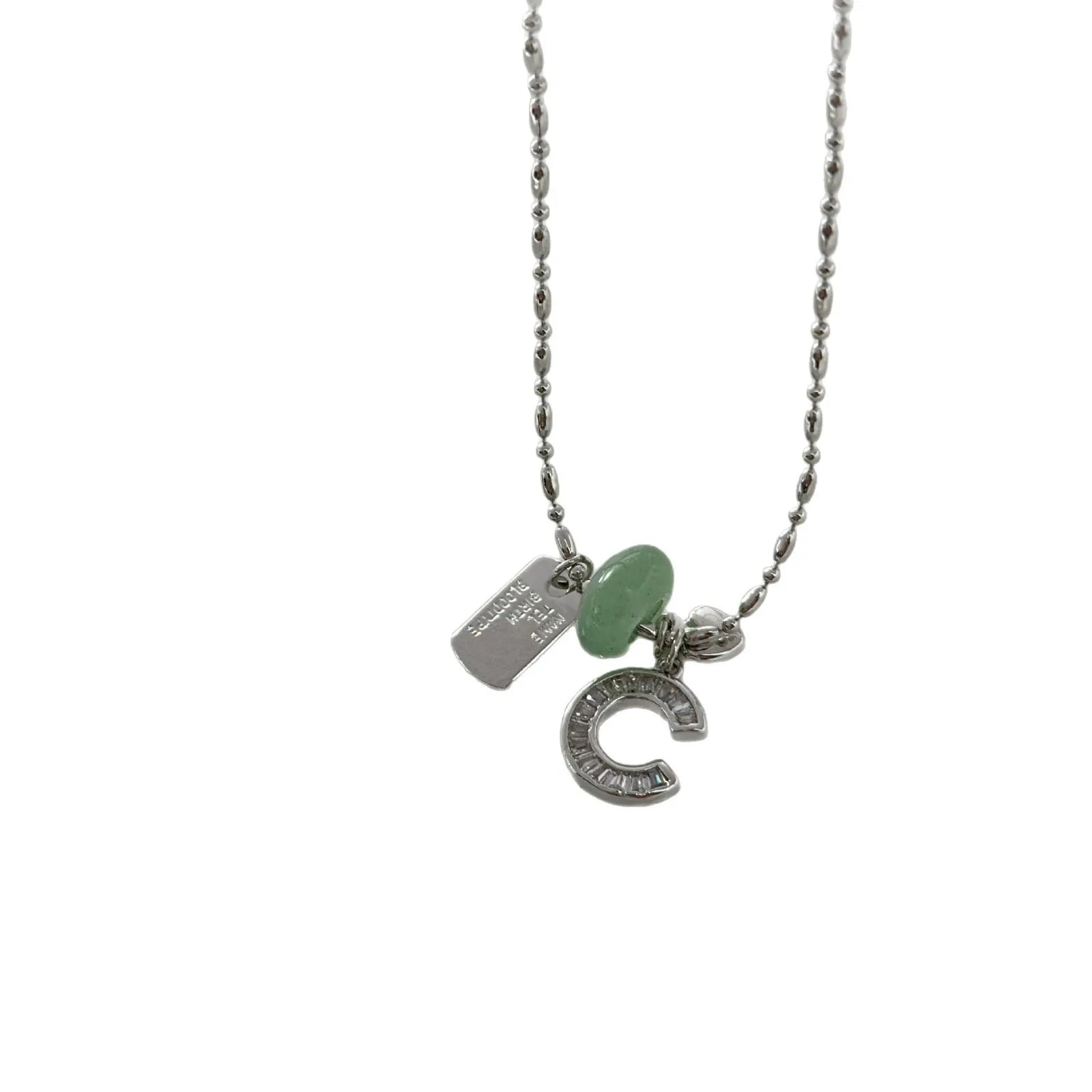 VENTFILLE 925 Sterling Silver Zircon Love Heart Necklaces for Women Girl Moon Luck Hotan Jade Jewelry Dropshipping