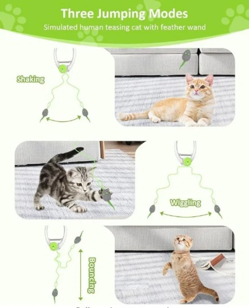 Cat Toys Swing Sticky Disc Elastic Hanging Door Teasing Cat Rope Long Rope Teasing Cat Cat Toy Cat Accessories Pet Kitten Toy