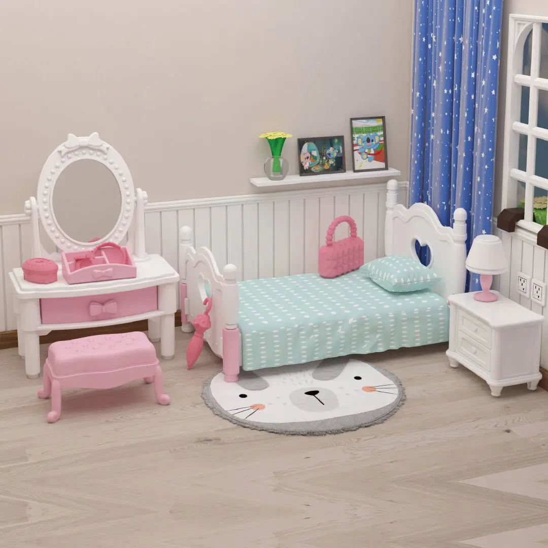 Original Toys Miniature Items Furniture Family Toys Dollhouse LivingRoom Bathroom Kitchen Set Pretend Creative Ideas Kids Toys