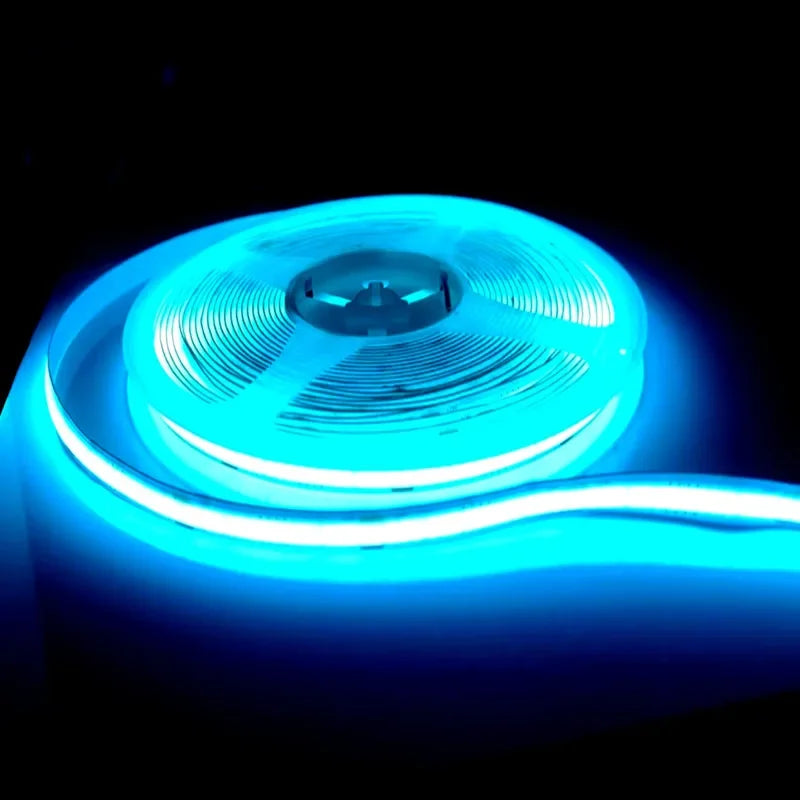 DC 12V 24V COB Strip 320Leds/480LedsM High Density RA90/RA95 Pink Yellow Ice Blue Red Green Flexible Ribbon Rope FOB LED Light