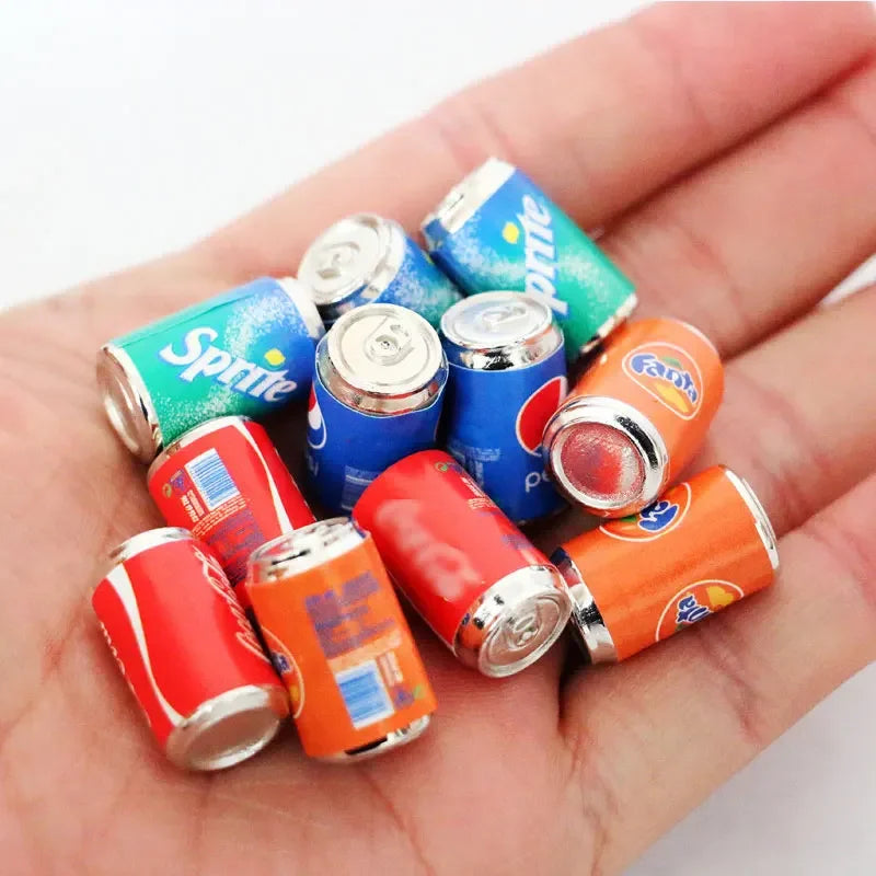 Miniature Mini Ice Cream Beer Can Foods Snack Drinks Model For Blyth Ob11 Dolls Accessories Kids Pretend Play Supermarket Toys