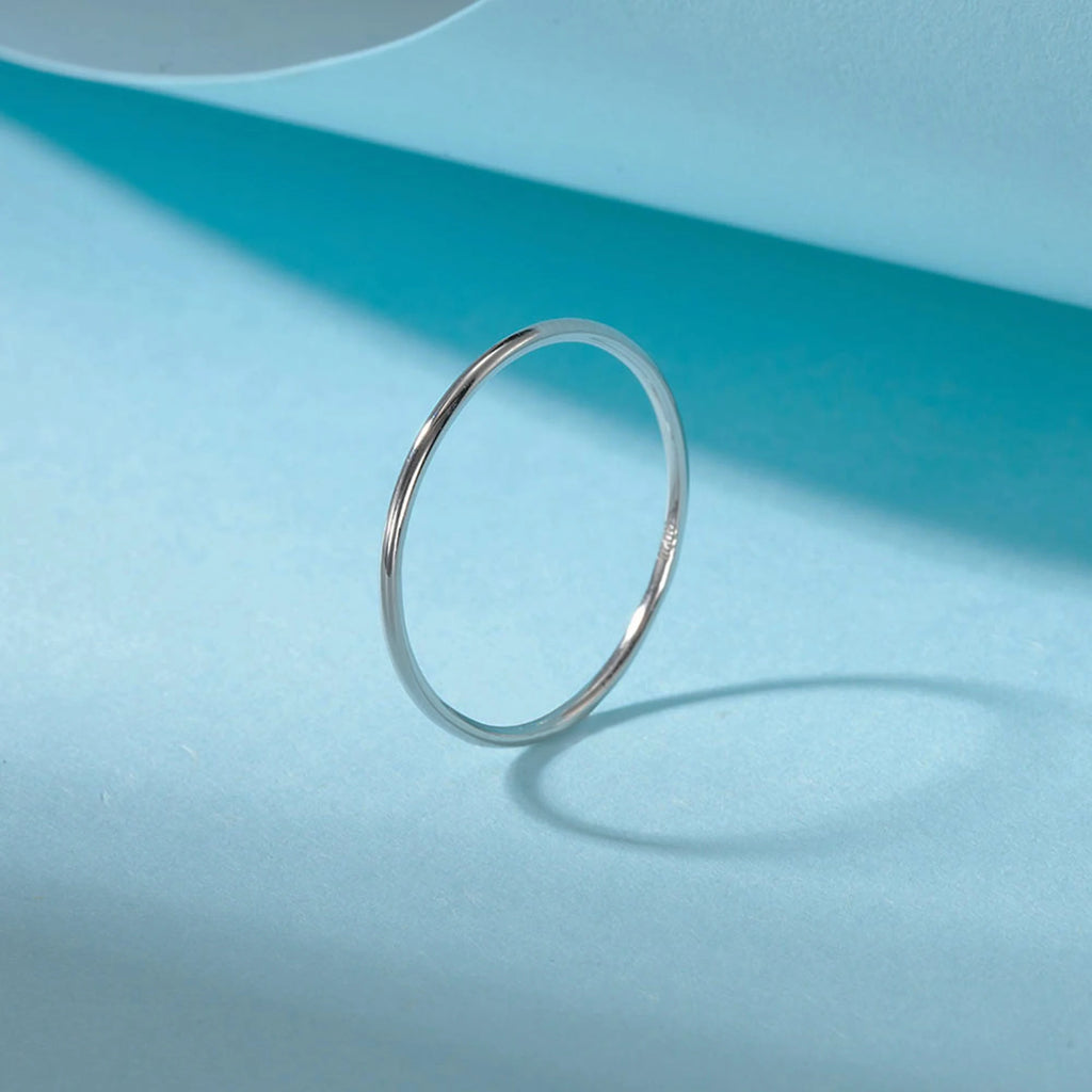 Effie Queen Fashion 925 Sterling Silver Ring Perfect Polished Simple Design Unisex Jewelry Propose Wedding Jewelry Gift APR33