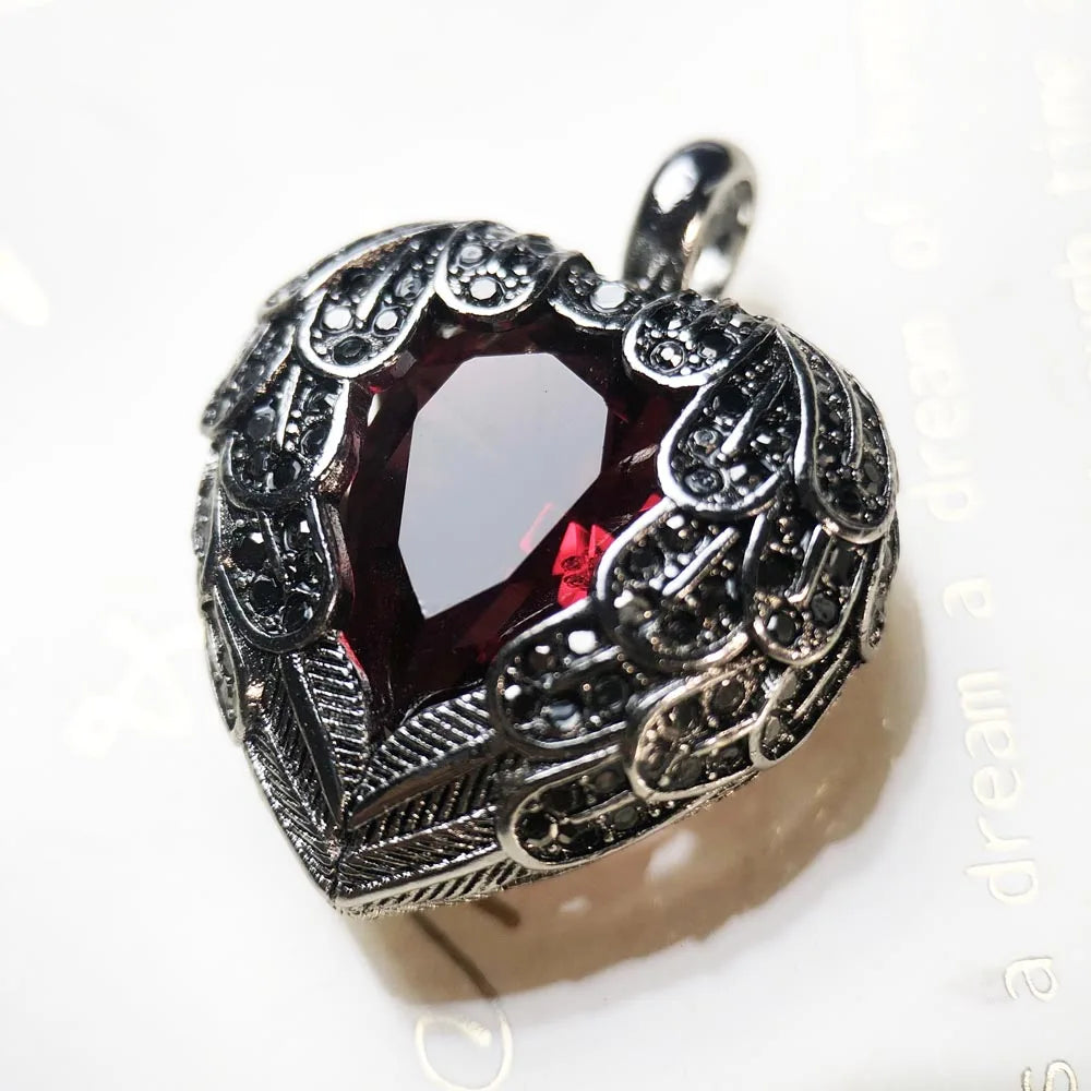 Pendant Key With Snake Winged Heart Summer Fine Jewelry Europe Accessorie 925 Sterling Silver Vintage Happiness Gift For Woman