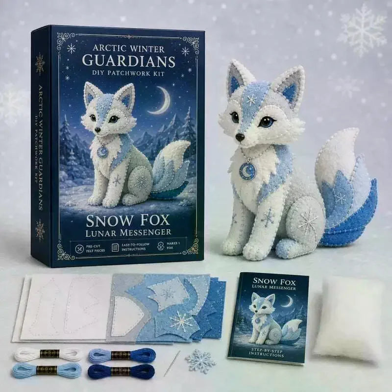 Arctic Winter Guardians DIY Patchwork Kit 3D Stuffed Animals Mythical Creature Pre-Cut Handmade Craft Kit For Home Decor Gift