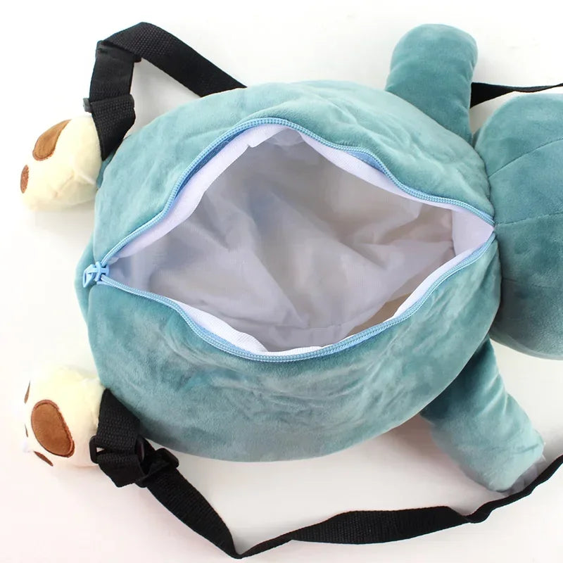 Pokemon Cartoon Snorlax Plush Backpack Kawaii Doll Plush Bag Cosplay Props Christmas Gifts Kids Schoolbag