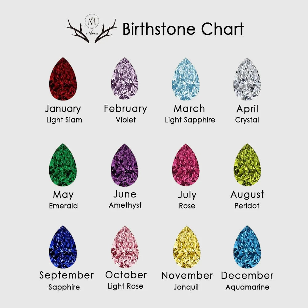 St-Delan Women's High-End Birthstone Ring 12 Colors Teardrop Zircon Ring Perfect Birthday Gift Jewelry Bulk Wholesale