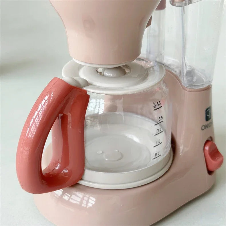 Mini Household Appliances Kitchen Toys Pretend Play Set with Coffee Maker Water Dispenser and Toaster for Kids Boys Girls Gifts