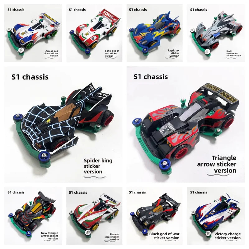 Japanese Anime Bakusou Kyuudai Let's&Go Mini 4WD Racing Track Race Sabre Black Battle Ray Stinger Model Toy