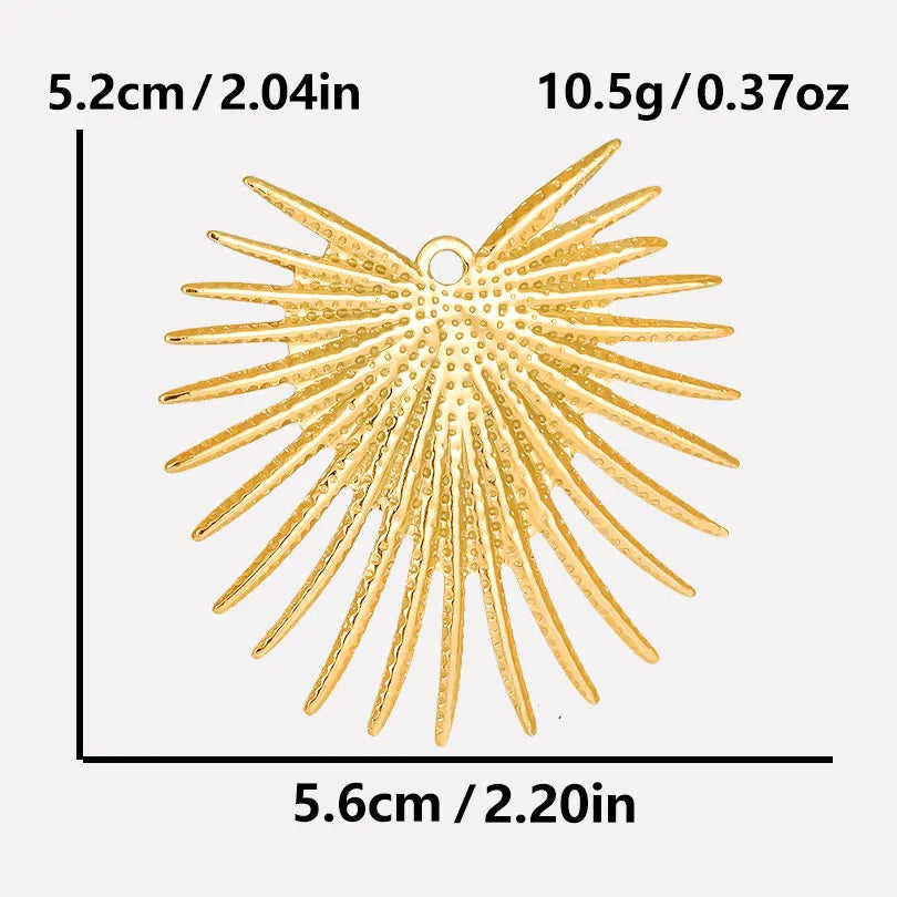 5Pcs/Lot Stainless Steel Sea Animal Starfish Cicada Shell Pendant Jewelry DIY Goth Sacred Heart Sunflower Heart подвеска Bulk