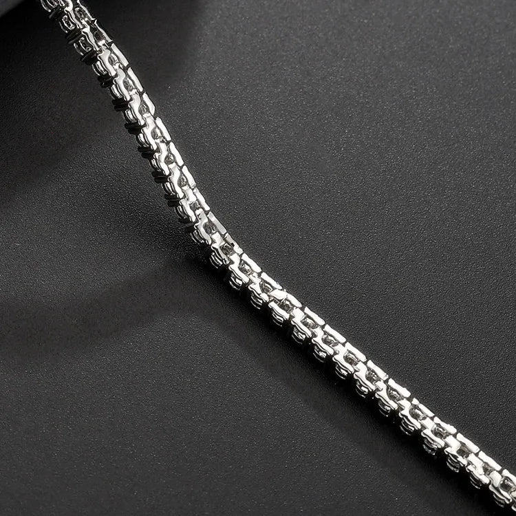 D VVS1 Moissanite Tennis Necklace For Women Top Quality 100% 925 Sterling Silver Sparkling Party Fine Jewelry