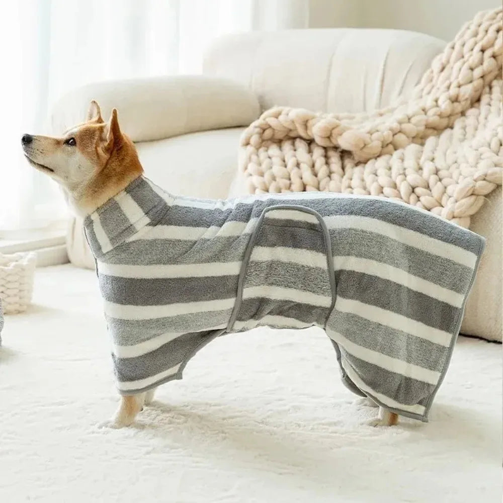 Extra Large Thick Pet Bathrobe Super Absorbent Fast Drying Bath Towel for Medium Large Dogs Cats After Shower Grooming Daily Pet