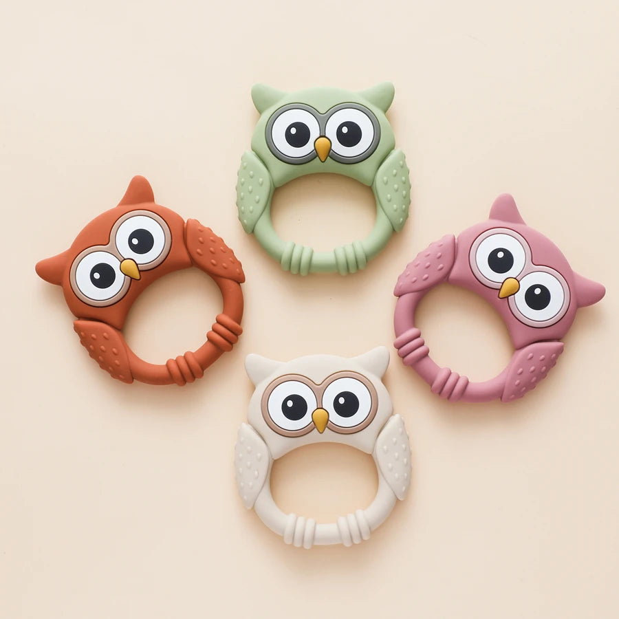 1PC Baby Silicone Teether Toys Food Grade Silicone Teething Animal Dental Teething Goods for Newborn Soothing Nursing Toys