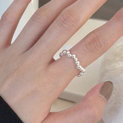Sam Panda 925 Sterling Rings for Women Fashion Geometric Handmade Irregular Gold Star Ring Simple Fine Jelwery  Christmas Gift