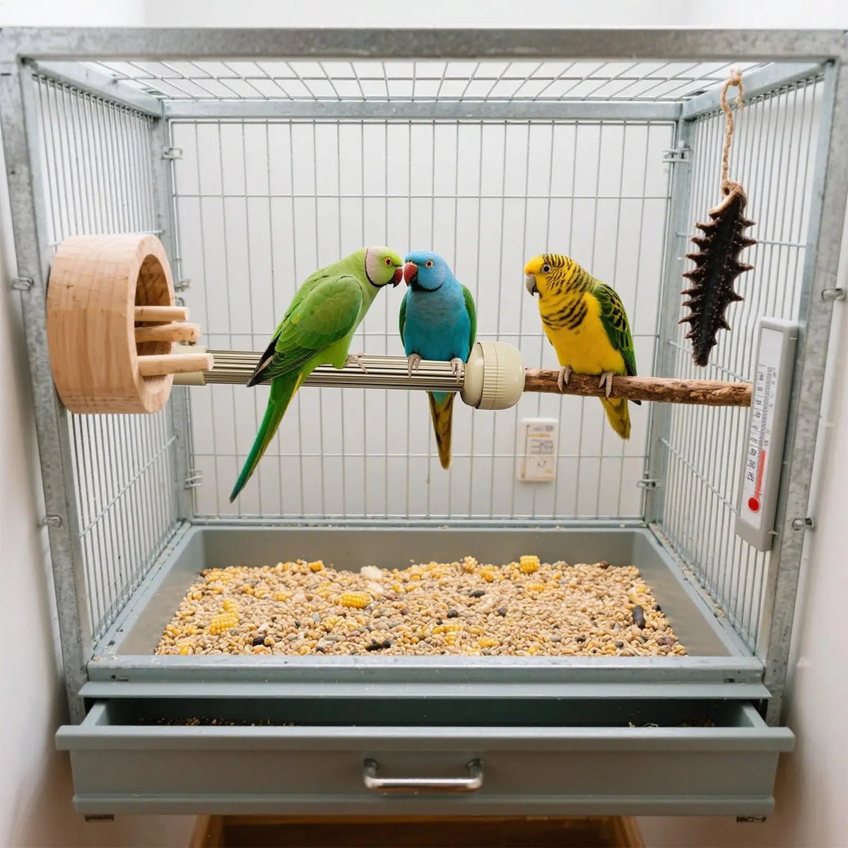 Winter Warm Heated Bird Perch Stand USB Anti Bite Bird Cage Heater for Parrot Cockatiels Budgies Thermo Heating Plate Hammock
