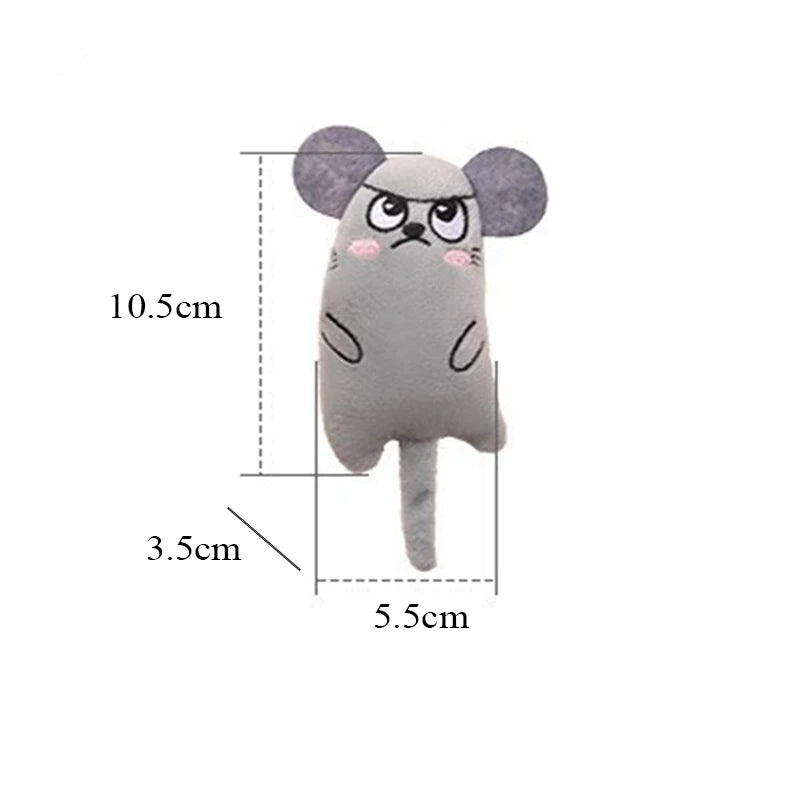 Cartoon cat and dog shaped toys, bite-resistant puppy plush dolls cat self-entertainment teeth grinding and cleaning interactiv