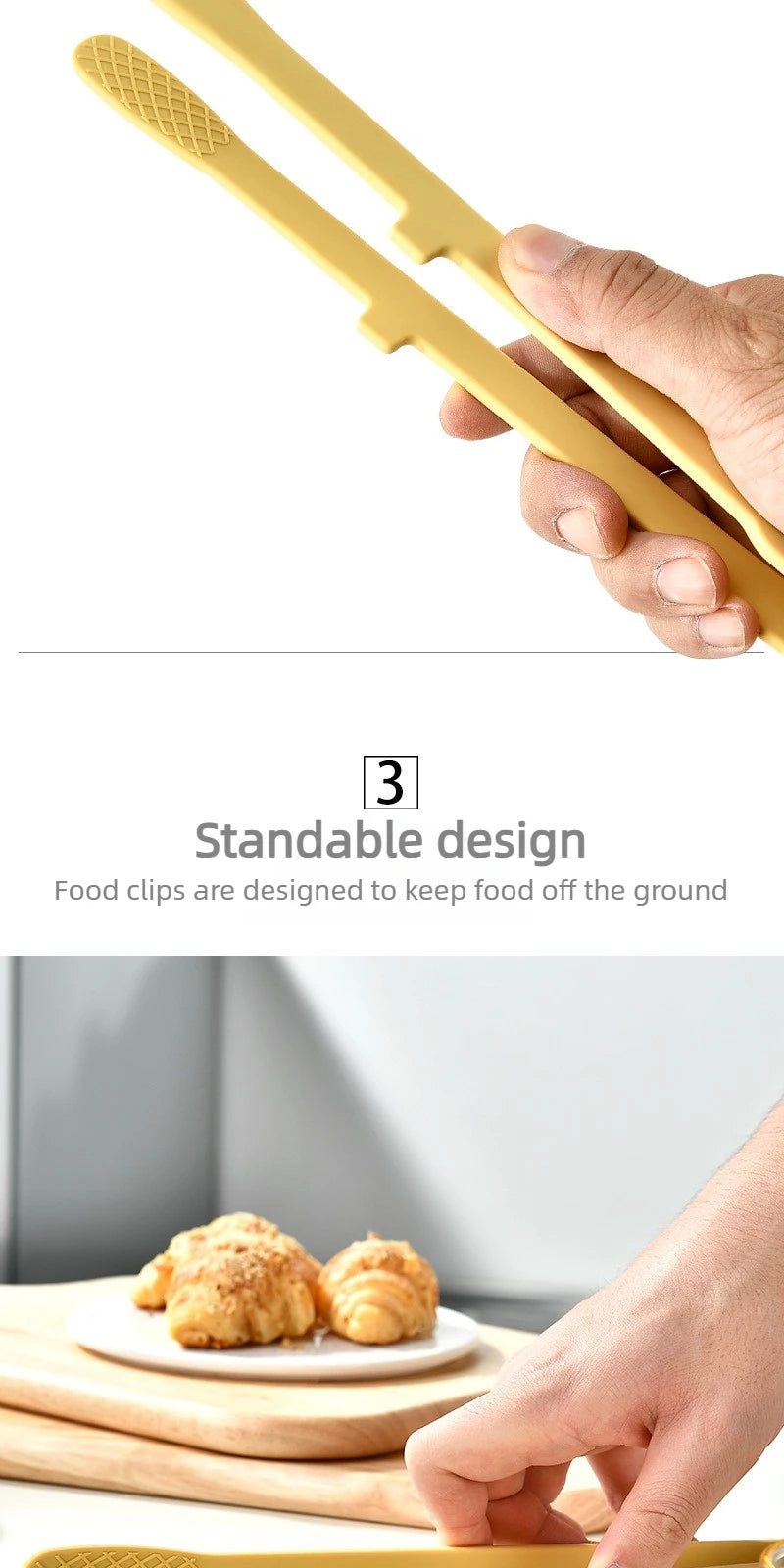 Silicone Food Toast Tongs Trivet Tongs for Kitchen Tongs Non-slip Cooking Clip Clamp BBQ Salad Tools Grill Kitchen Accessories