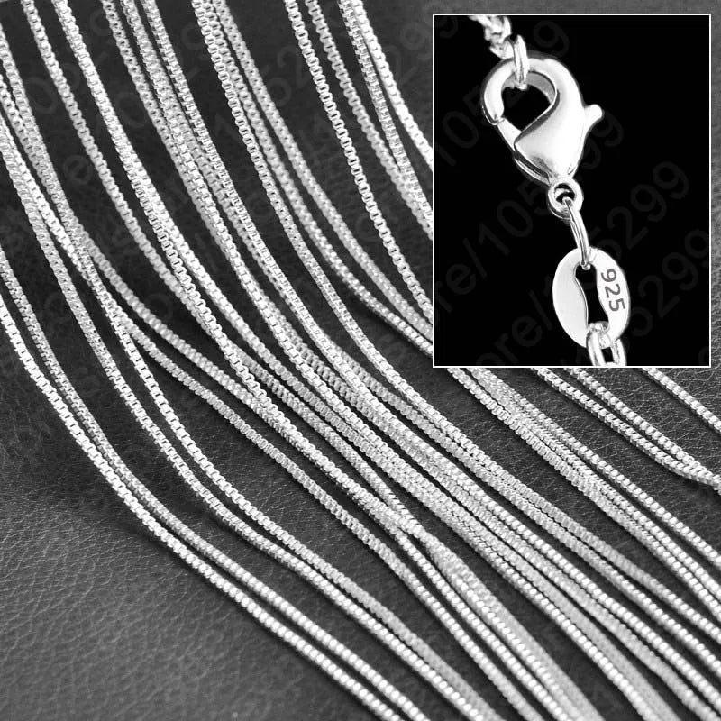 10 PCS Multiple Models Top Grade Fashion Jewelry 925 Sterling Silver 16-30 Inches Necklace Chains With Lobster Clasps Wholesale