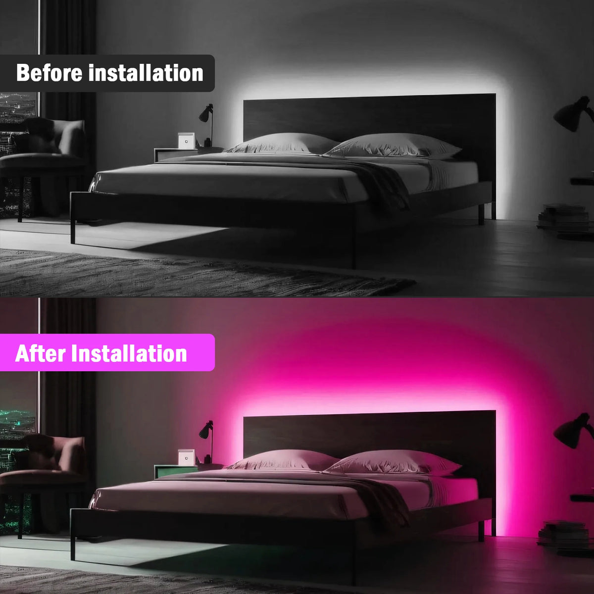 8MM COB LED Strip Light 5V 320LEDs/M Motion Sensor Dimmable Flexible LED Tape Ribbon USB/Battery Powered DIY Backlight for Room