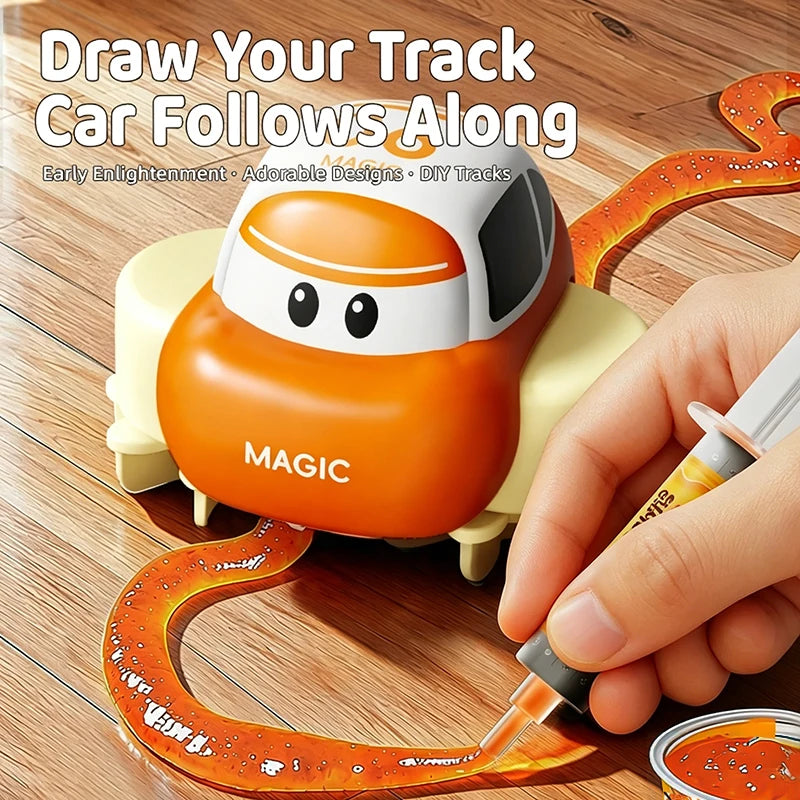 DIY Assemble Variable Track Toy Car, Educational Electric Mini Car with Crystal Mud Track, Magical Dream Changeable Track Toys