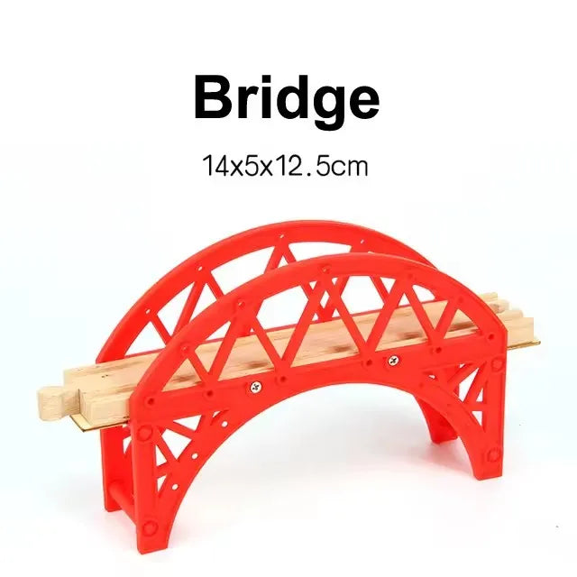 Wooden Train Track Racing Railway Toys All Kinds Wooden Track Accessories Fit for Biro Wood Tracks Toys for Children Gift