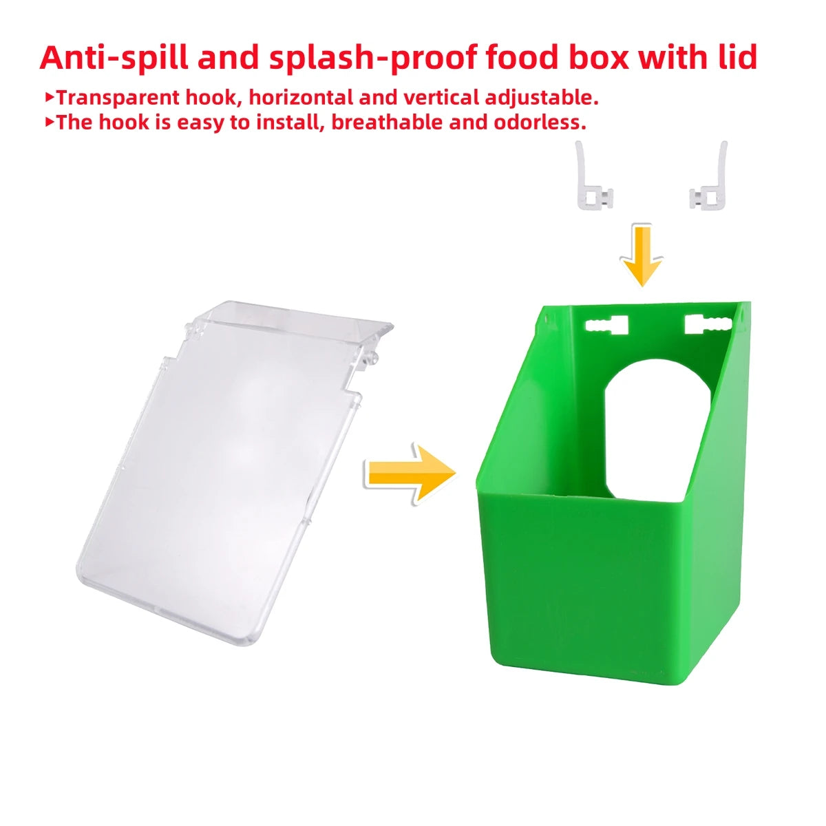 Pigeon Multi-Purpose Cage Hanging Food Box With Lid 1/2/4-Holes Anti-Spill Racing Pigeon Trough Feeder Pet Bird Supplies 1/2Pcs